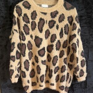 Altar’d State Leopard Print Women's Sweater